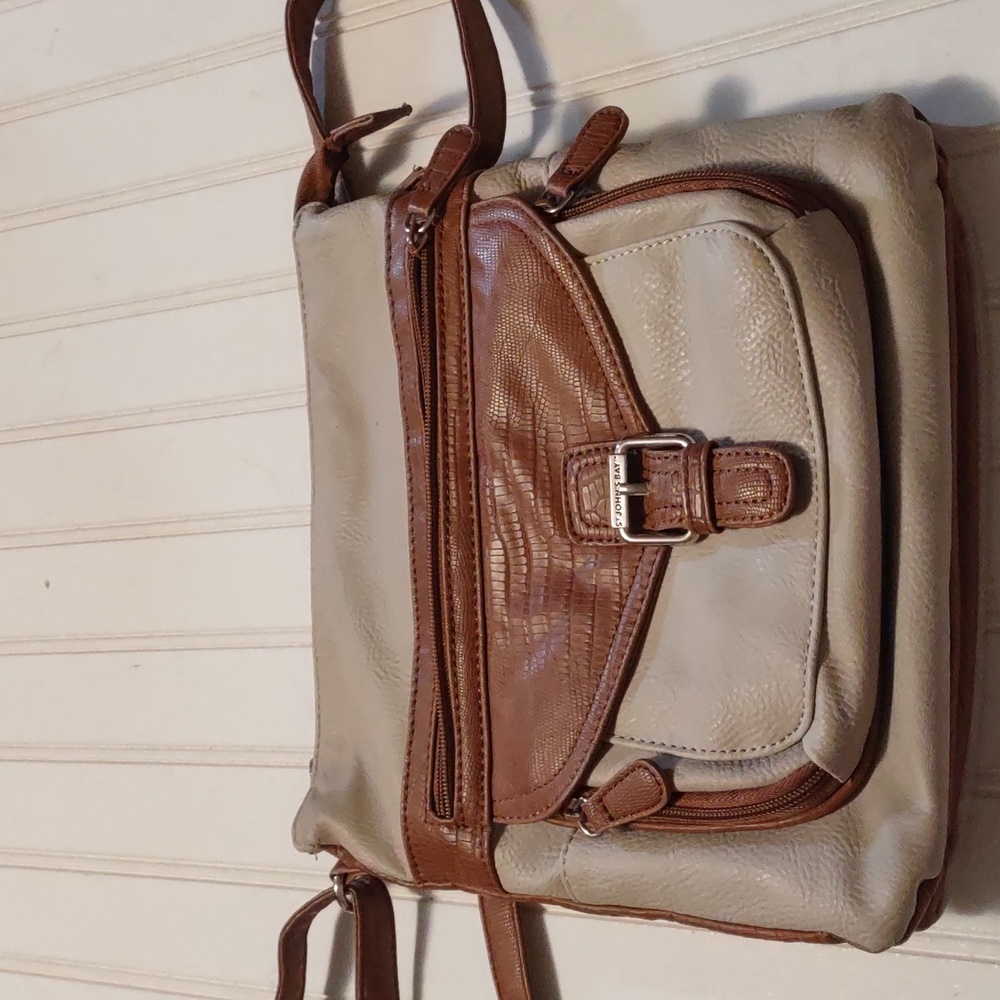 St. John's Bay Beige/brown cross body Purse